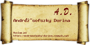 Andrásofszky Dorina névjegykártya