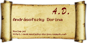Andrásofszky Dorina névjegykártya